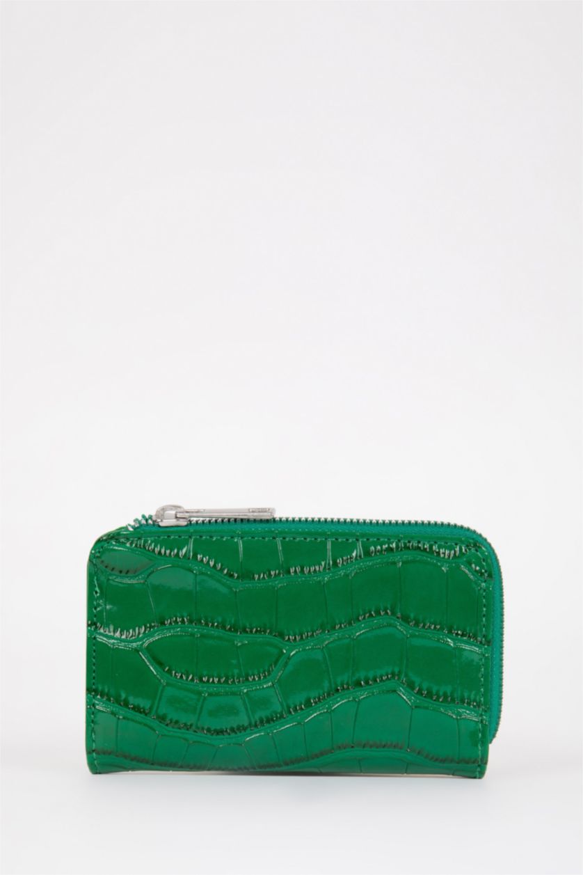 FEMME Vert Portefeuille En Similicuir Pour Femme