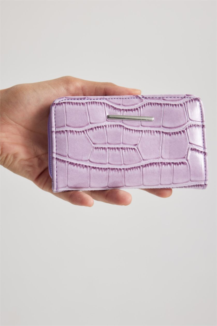 نساء أرجواني محفظة نسائي جلد صناعي