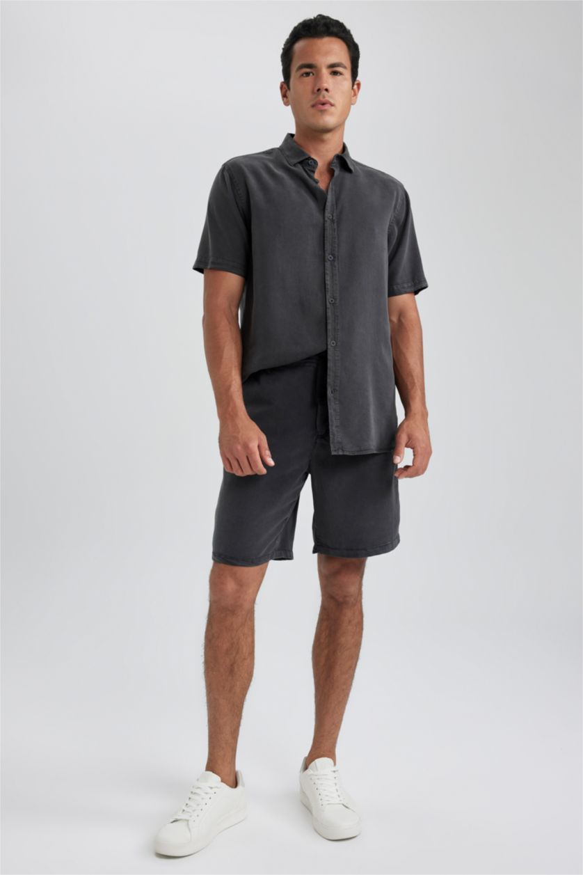 HOMME Anthracite Chemise À Manches Courtes