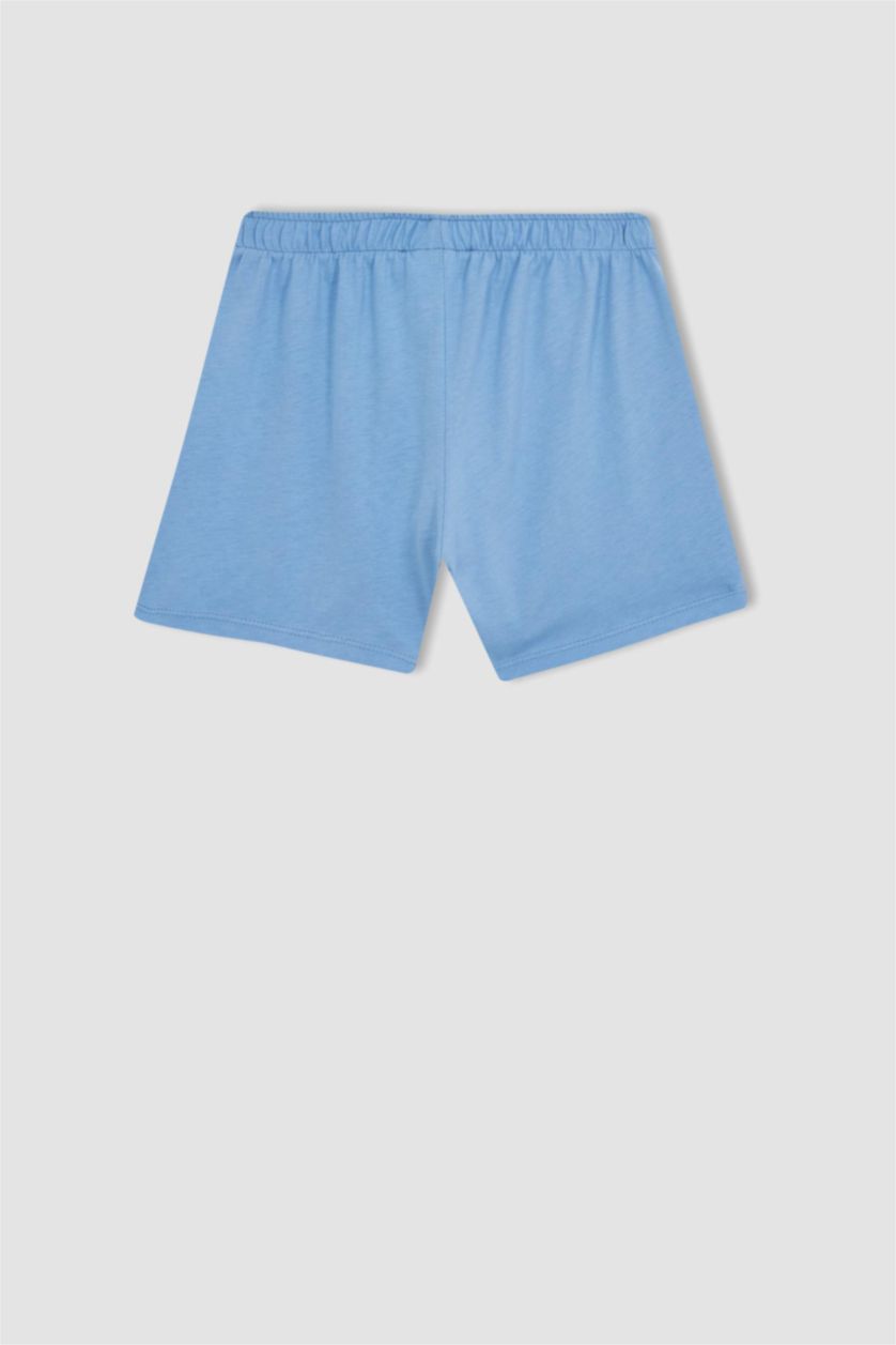 GIRLS & TEENS Blue Girl Printed Short Sleeved Shorts Pajamas Set