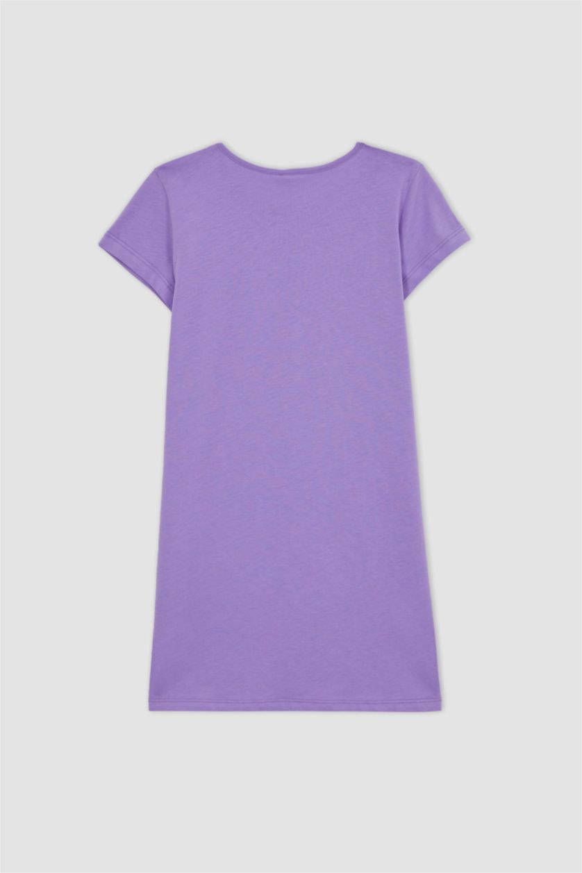 FILLES Violet Robe Fille À Manches Courtes