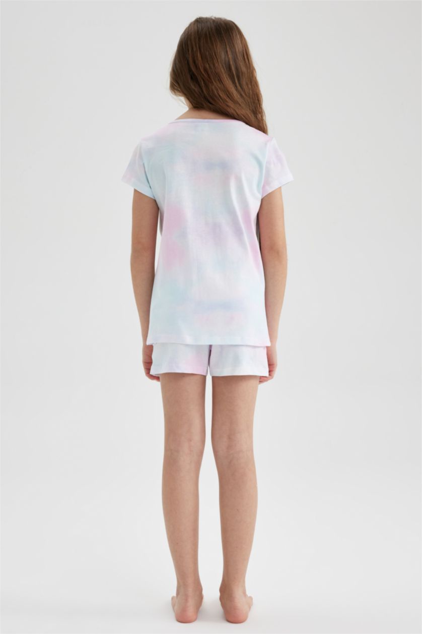 GIRLS & TEENS Ecru Girl Patterned Short Sleeve Pajamas Set