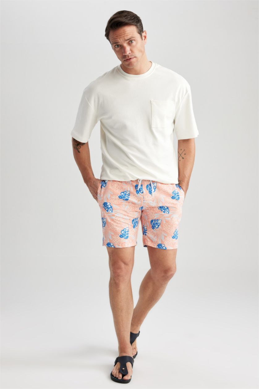 MAN Dark Orange Regular Fit Short Beach Shorts