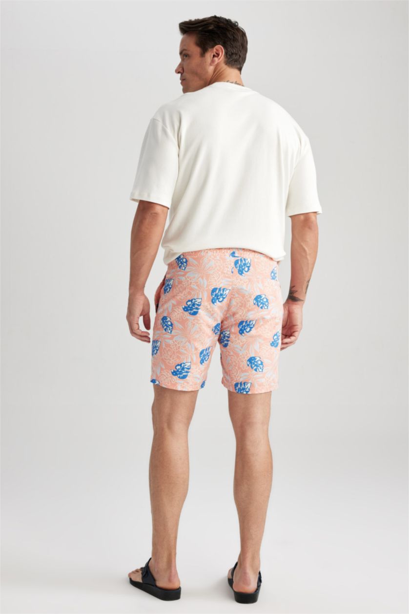 MAN Dark Orange Regular Fit Short Beach Shorts