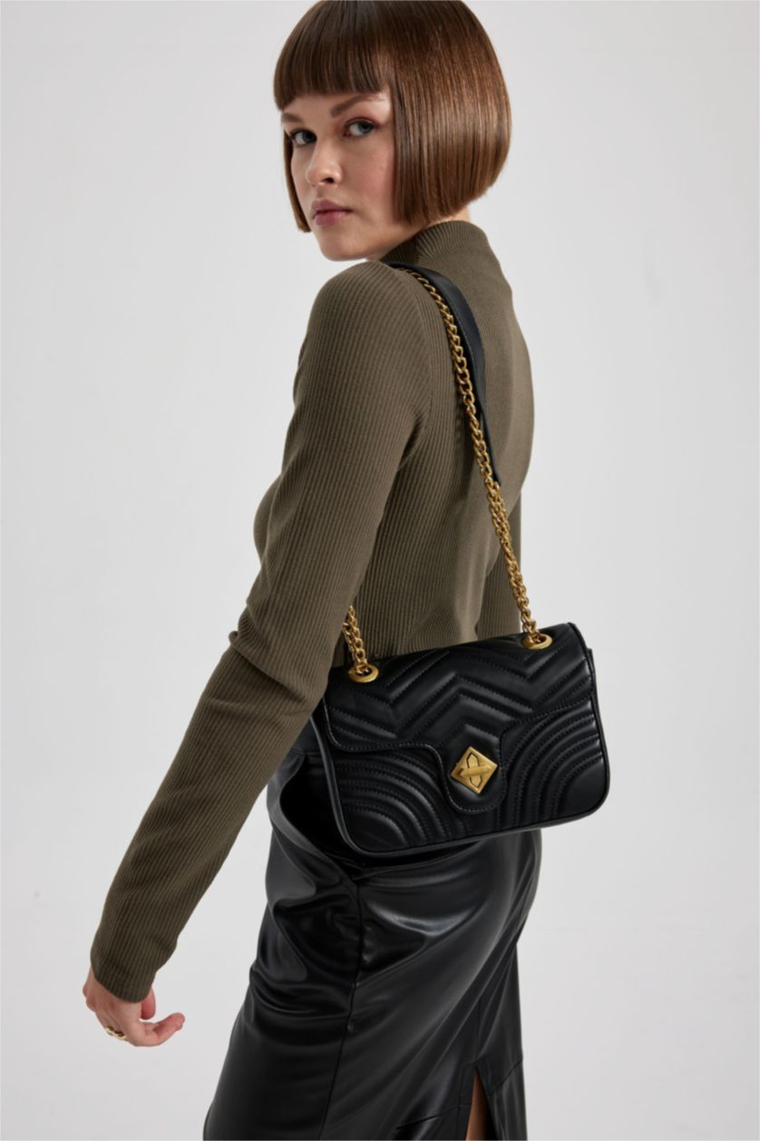 FEMME Noir Sac d'épaule PU