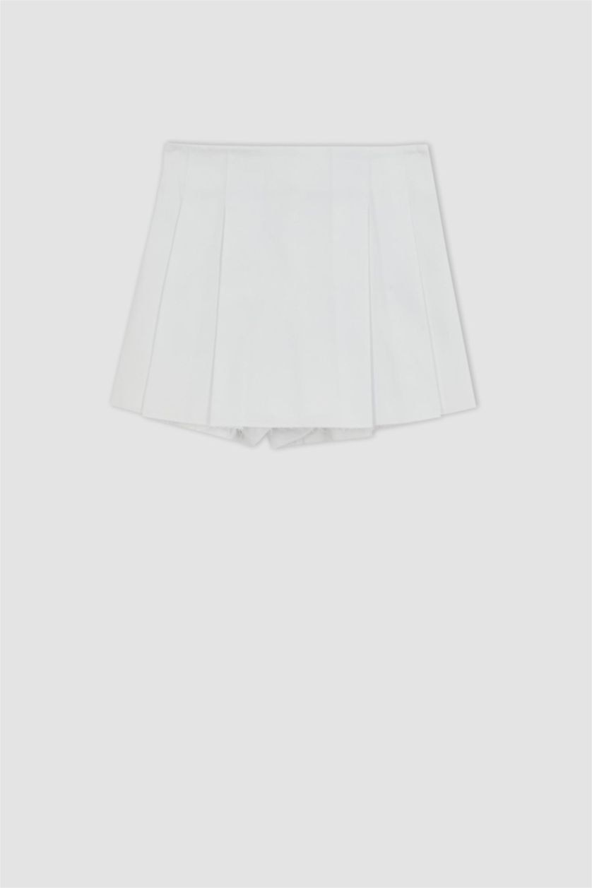 Girls & Teens White Girl Gabardine Relax Fit Skirt