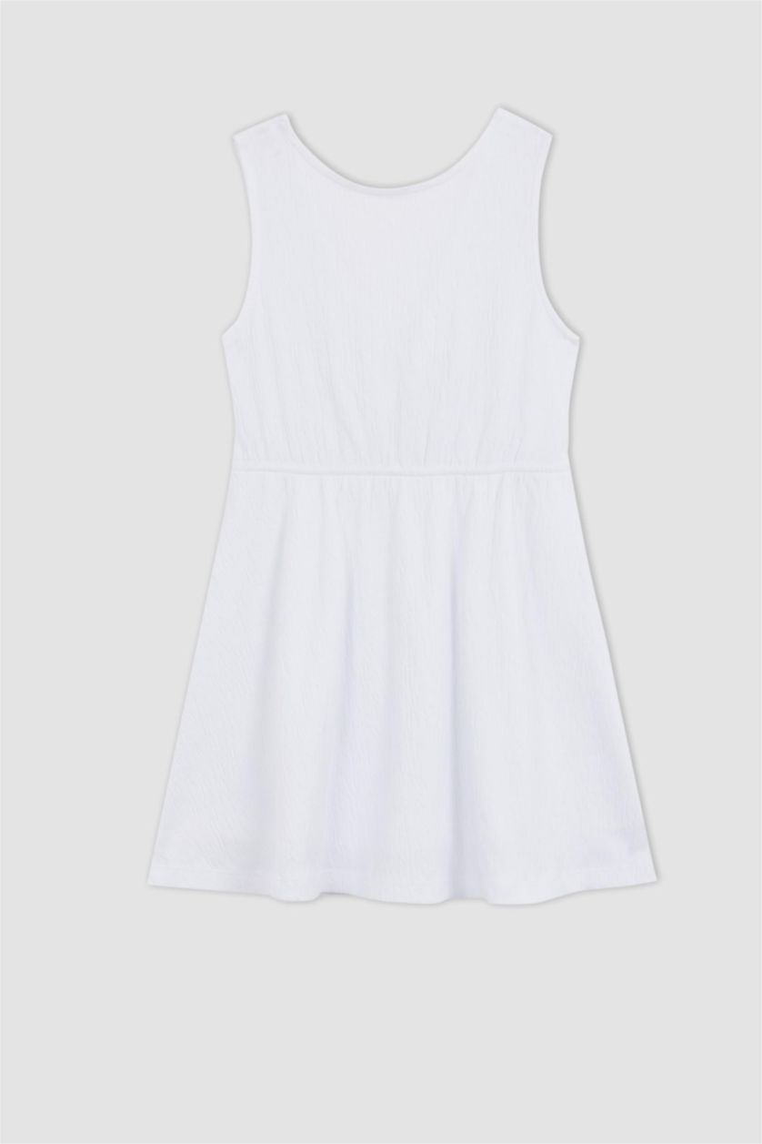 Girls & Teens White Girl Sleeveless Dress