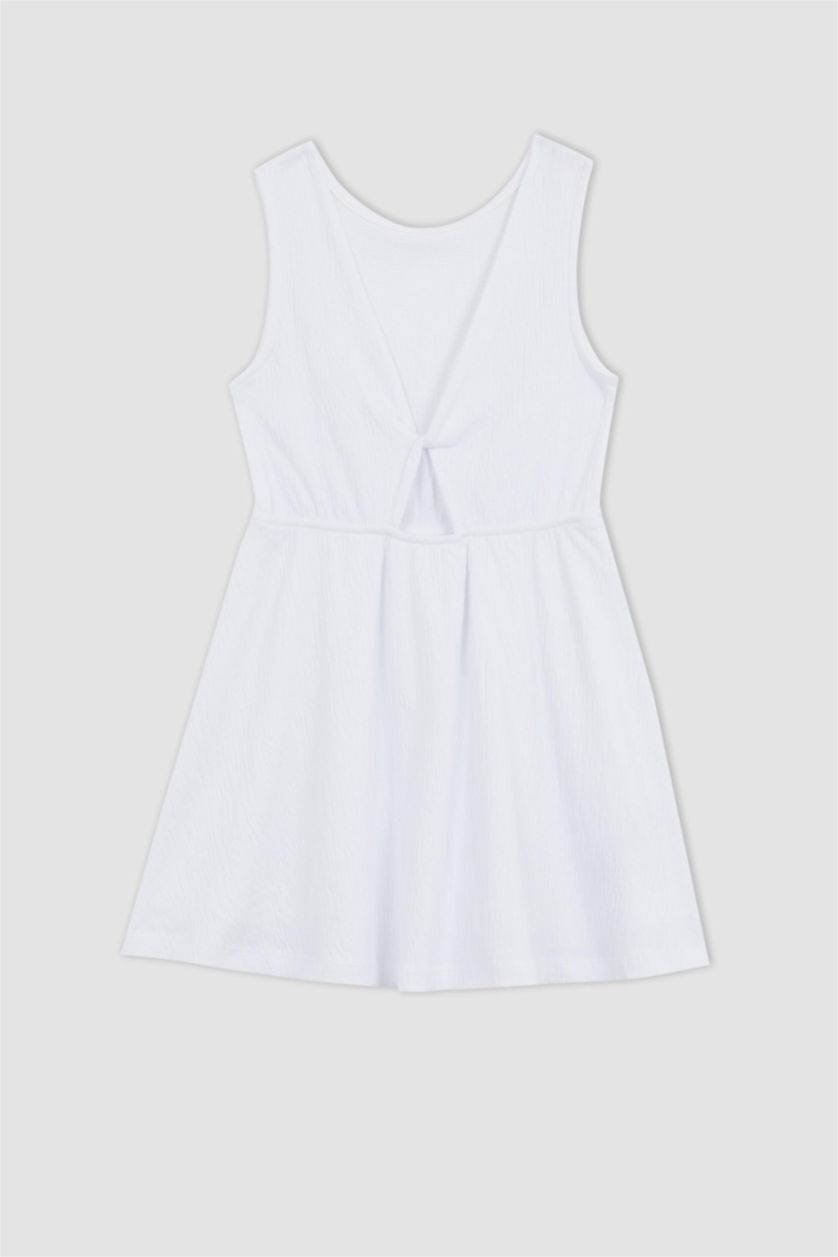 Girls & Teens White Girl Sleeveless Dress