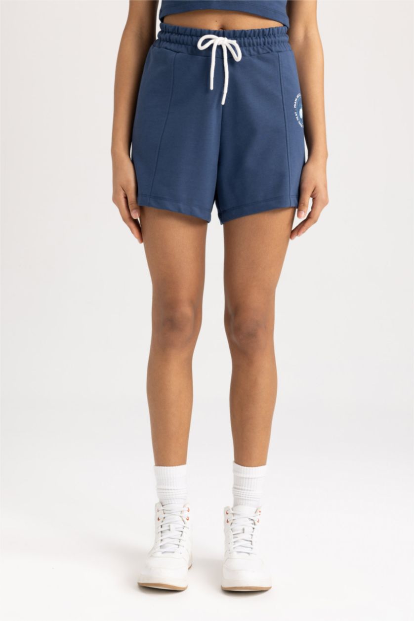 FEMME Indigo Short Coupe Régulière NBA Ourlet court Milwaukee Bucks
