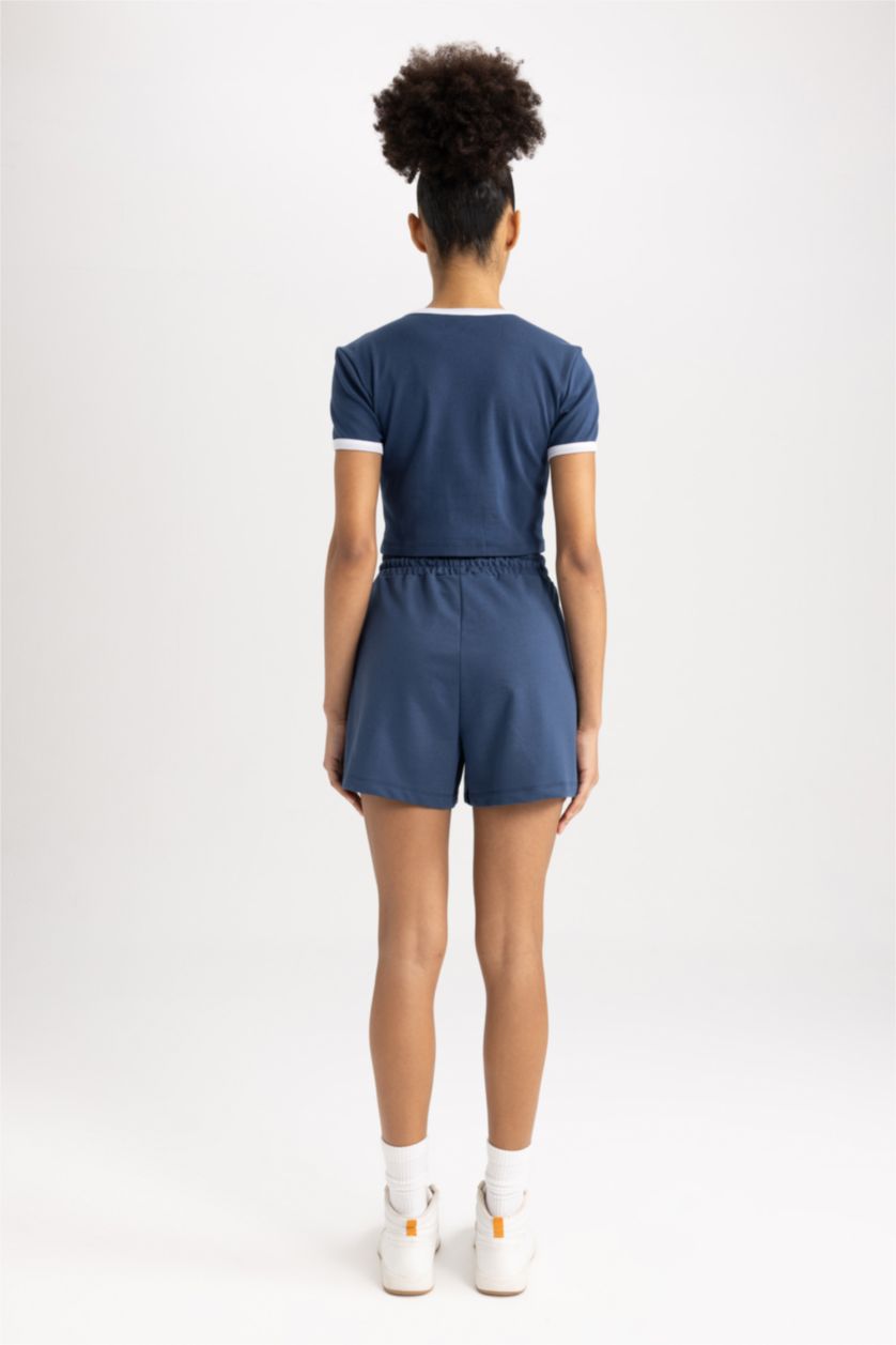 FEMME Indigo Short Coupe Régulière NBA Ourlet court Milwaukee Bucks