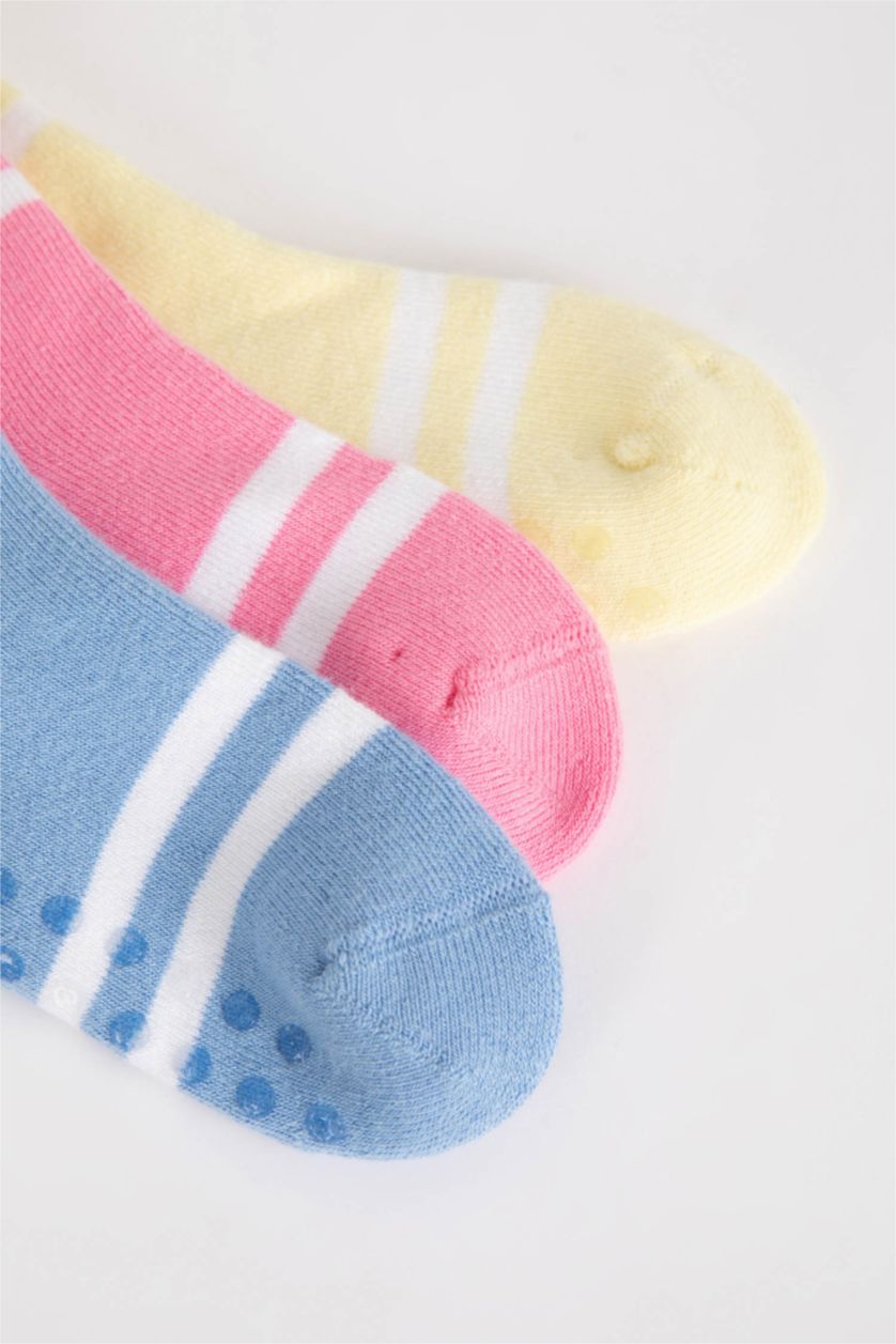 BÉBÉ FILLE Karma Chaussettes Coton avec Semelle Antidérapantes pour Bébé Fille - 3 Paires