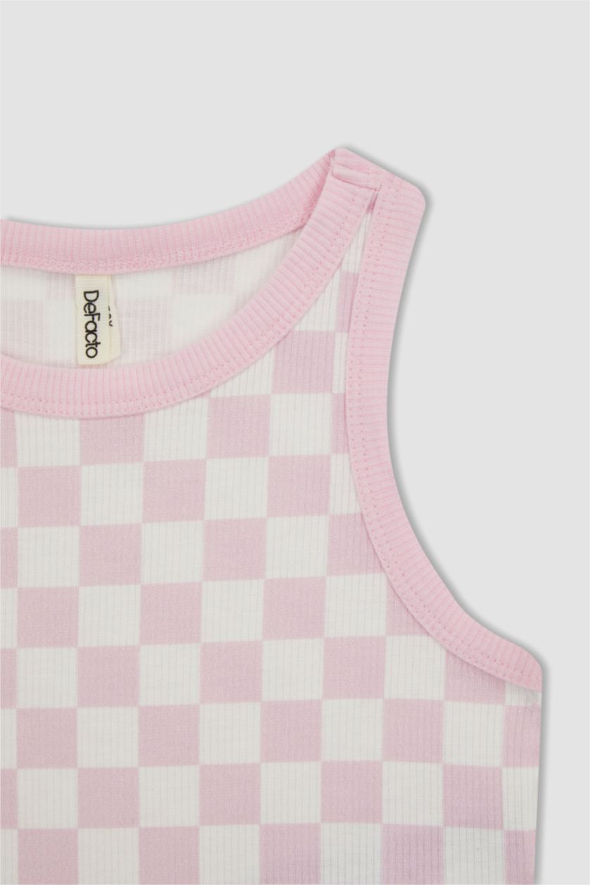 GIRLS & TEENS Light Pink Girl Slim Fit Crop Top