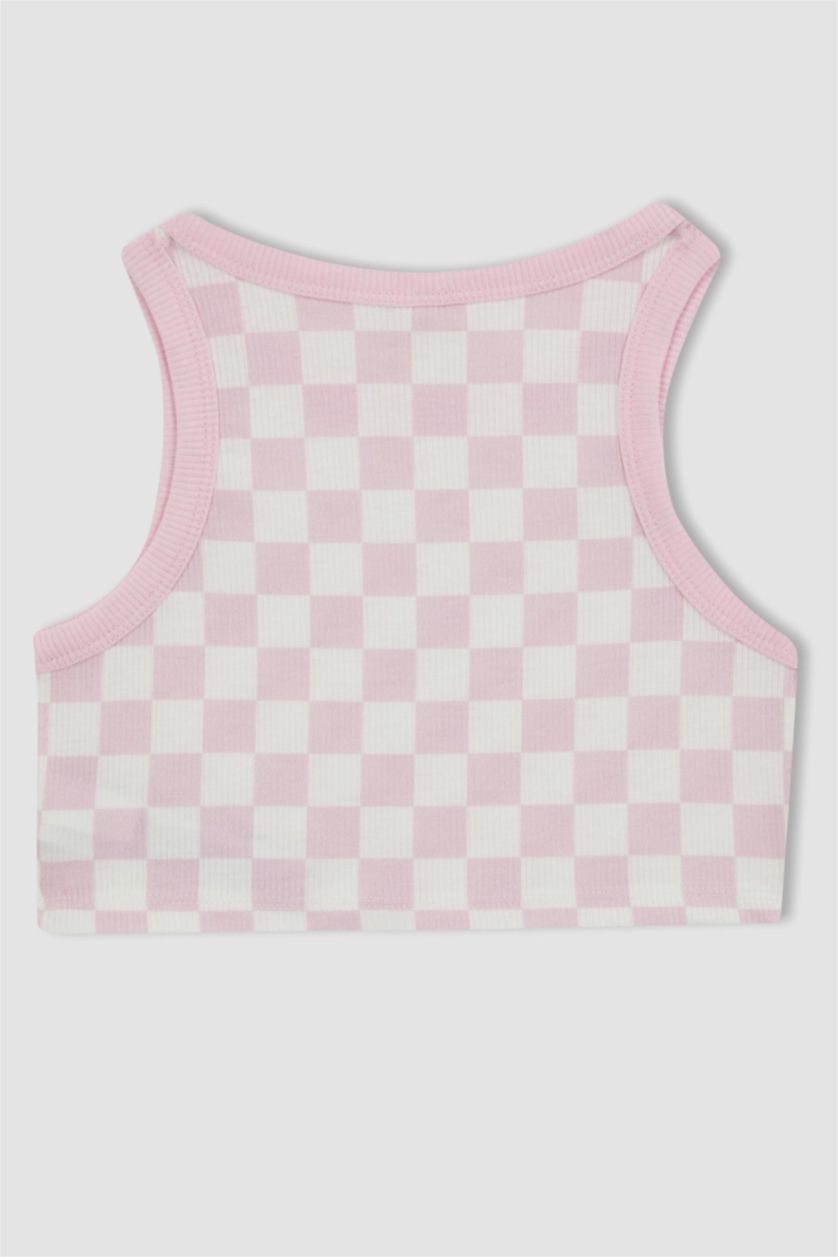 GIRLS & TEENS Light Pink Girl Slim Fit Crop Top