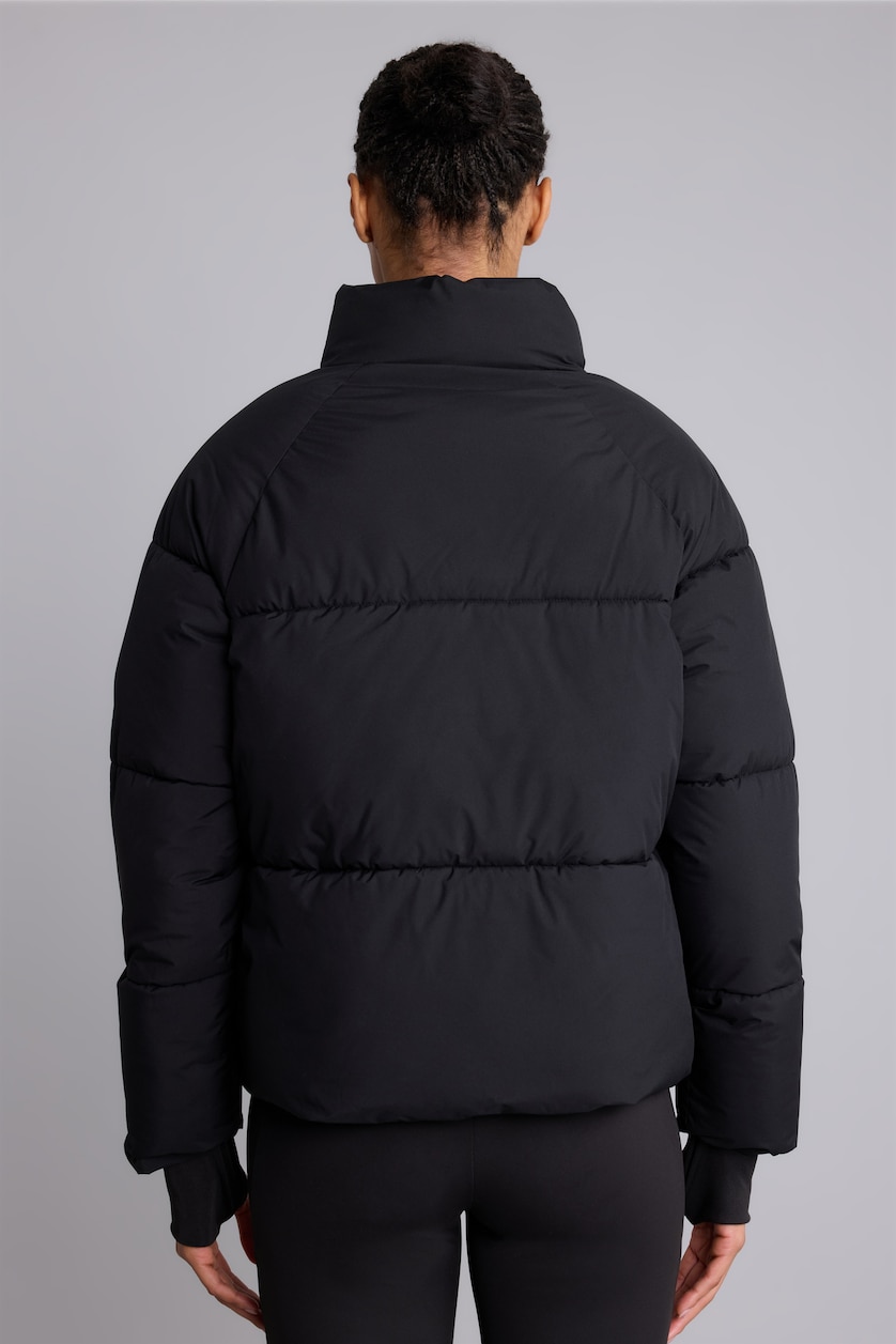 Kadın Siyah Rüzgar Geçirmez Su İtici Regular Fit Şişme Mont