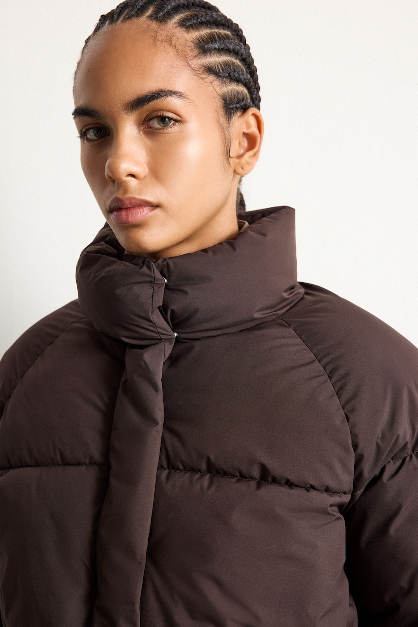 Woman Brown Puffer Jacket