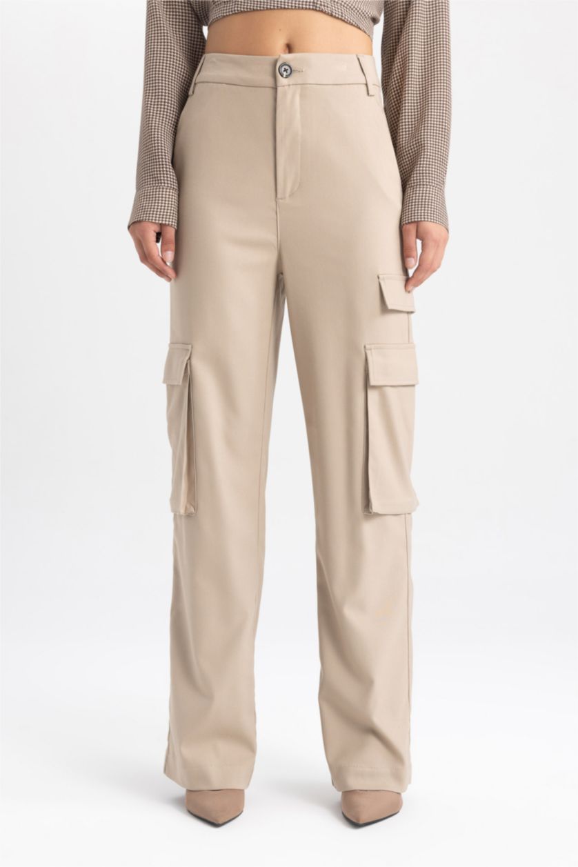 Woman Vison Cargo Fit High Waist Trousers