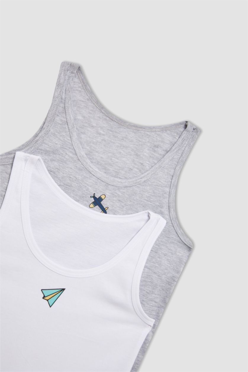 Young Boys - Teen Boys White Boy 2 Piece Undershirt