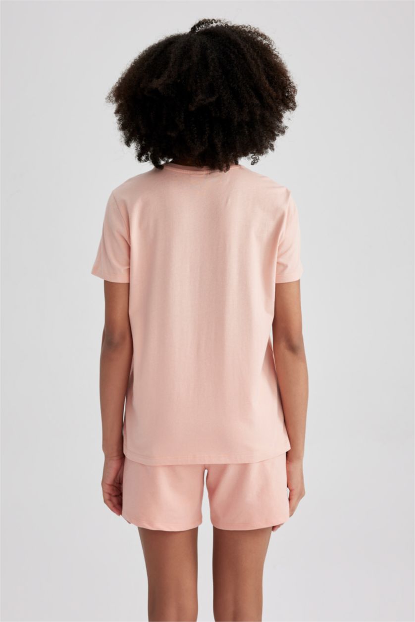 FEMME Bordeaux Clair T-shirt NBA Chicago Bulls en coton à manches courtes Coupe standard de DeFactoFit