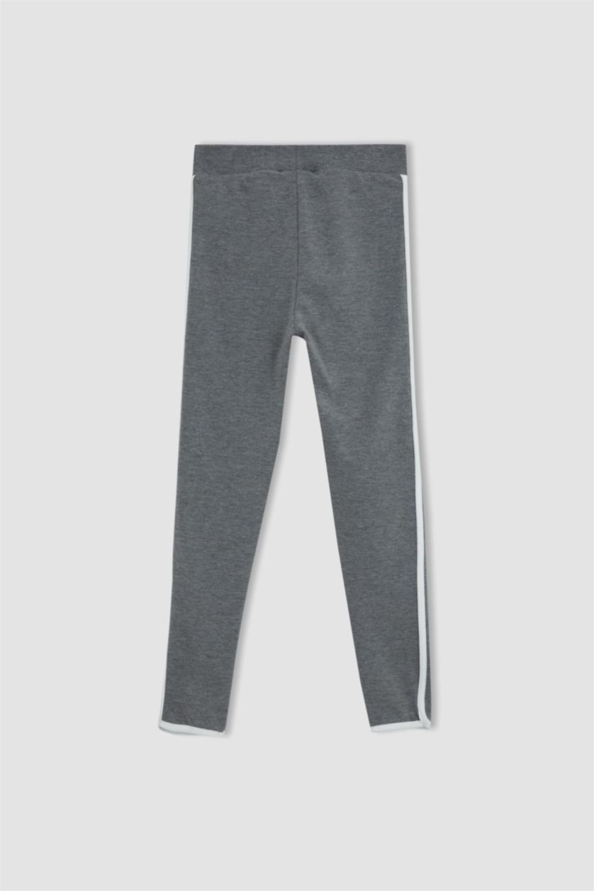 GIRLS & TEENS Grey Melange Girls Long Length Leggings