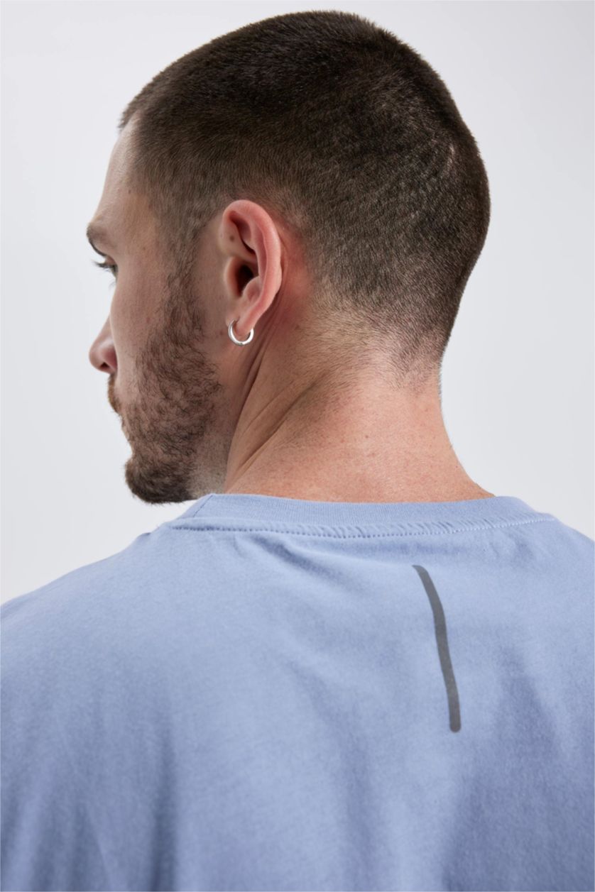 HOMME Bleu T-shirt à manches courtes Coupe Oversize