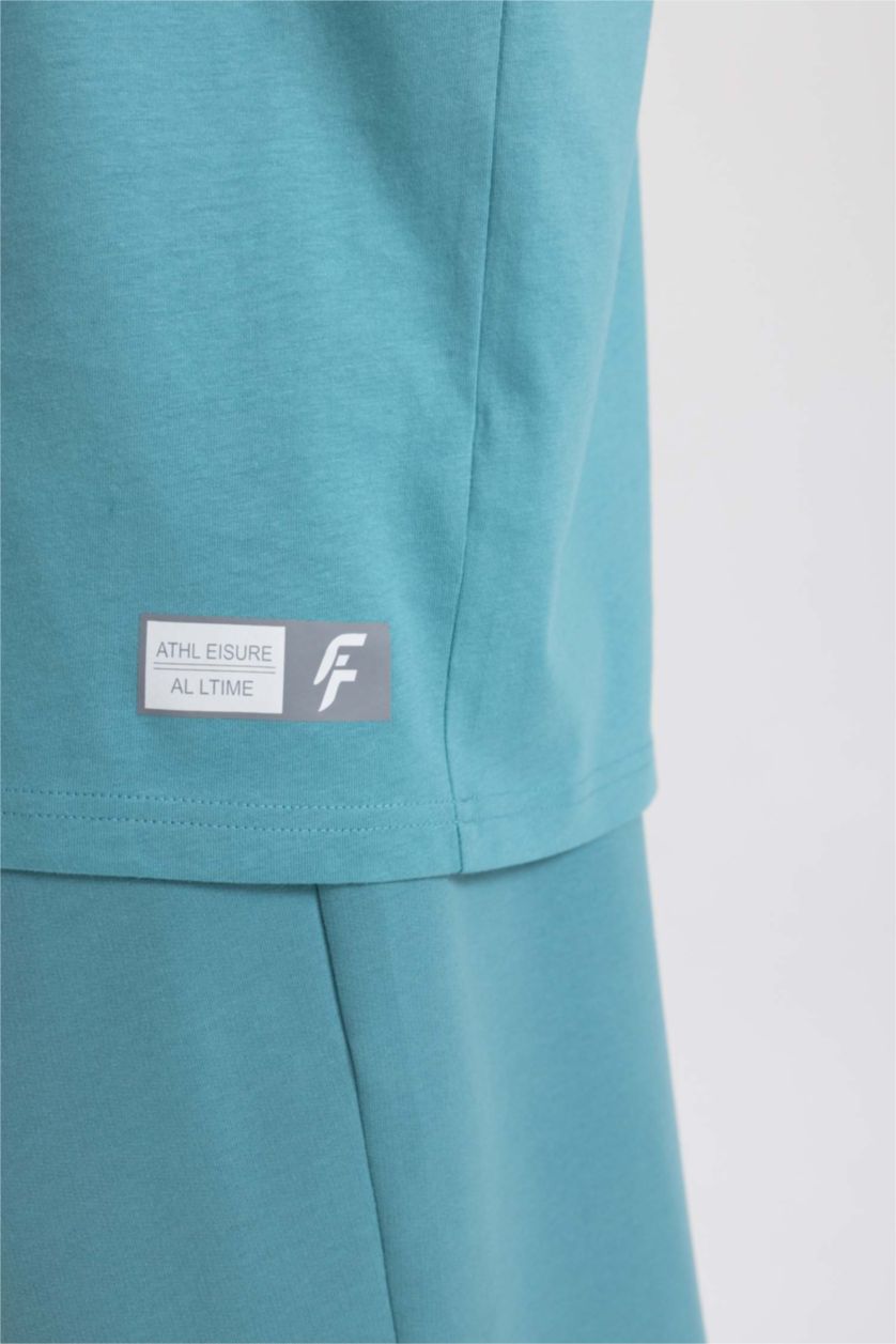 Erkek Açık Turkuaz Oversıze Kısa Kollu Tişört