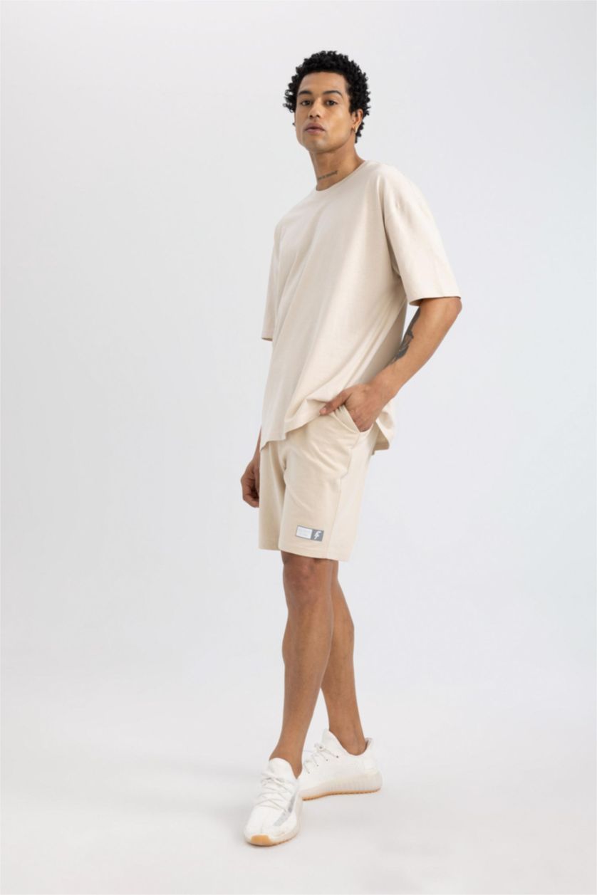 Erkek Kum Slim Fit Dar Kesim Kısa Paça Şort