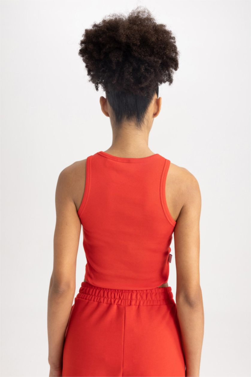 FEMME Rouge Débardeur NBA Chicago Bulls en coton à col rond