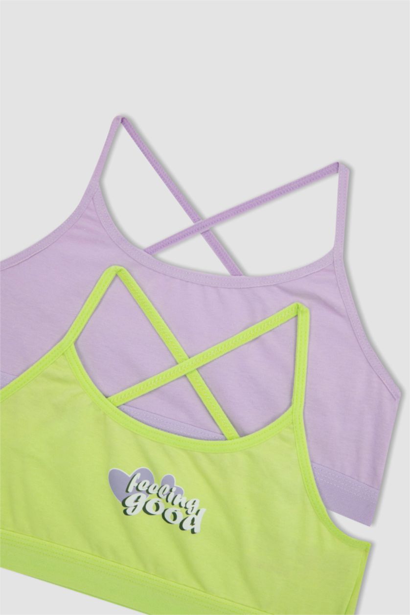 Girls & Teens Lilac Girl Printed 2-pack Bra