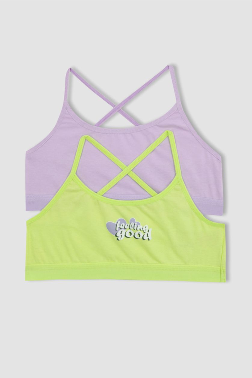 Girls & Teens Lilac Girl Printed 2-pack Bra