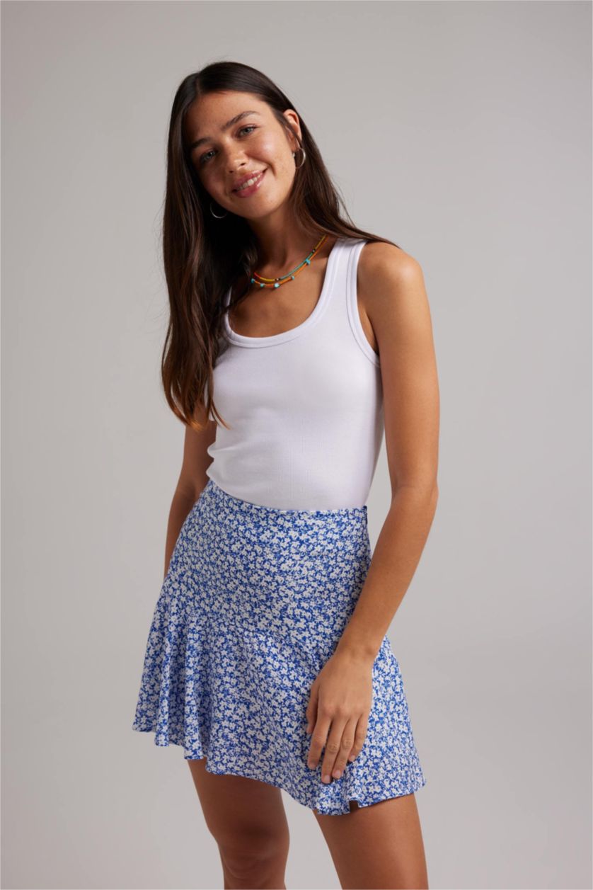 FEMME Blanc Camisole Côtelée Ajustée À Col En U