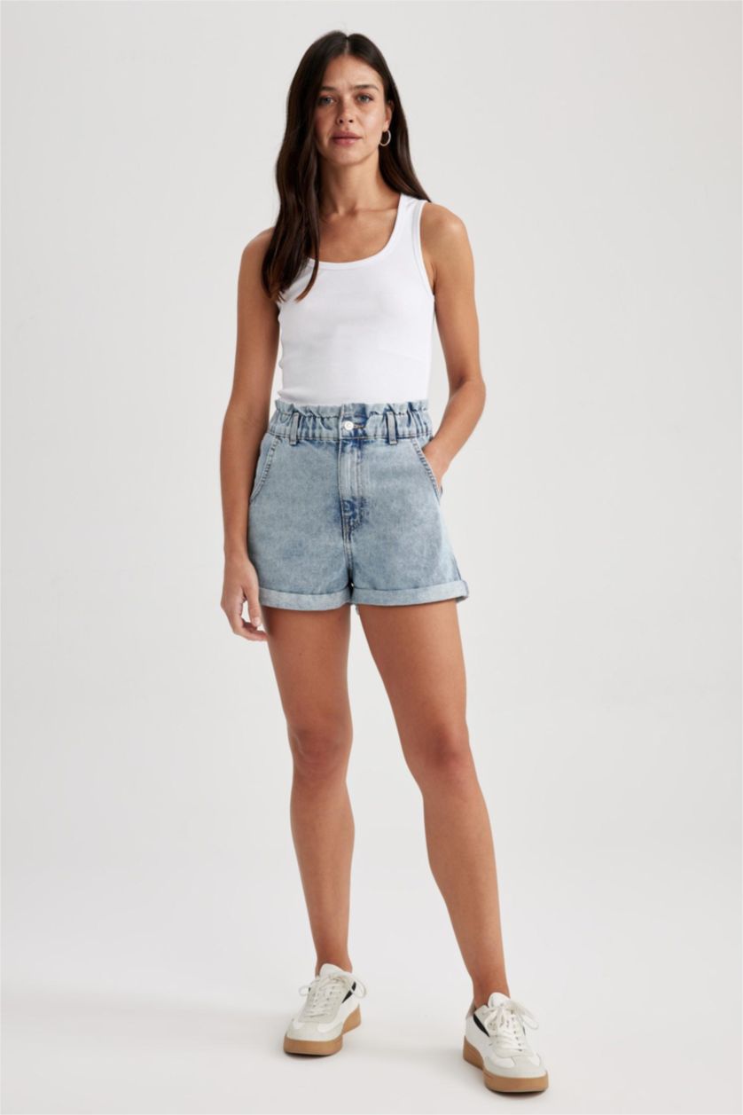 FEMME Blanc Camisole Côtelée Ajustée À Col En U