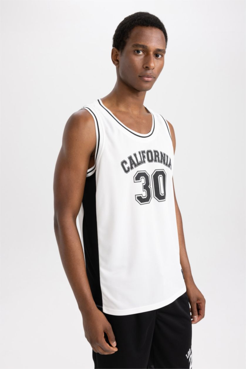 Erkek Beyaz Slım Fıt Atlet