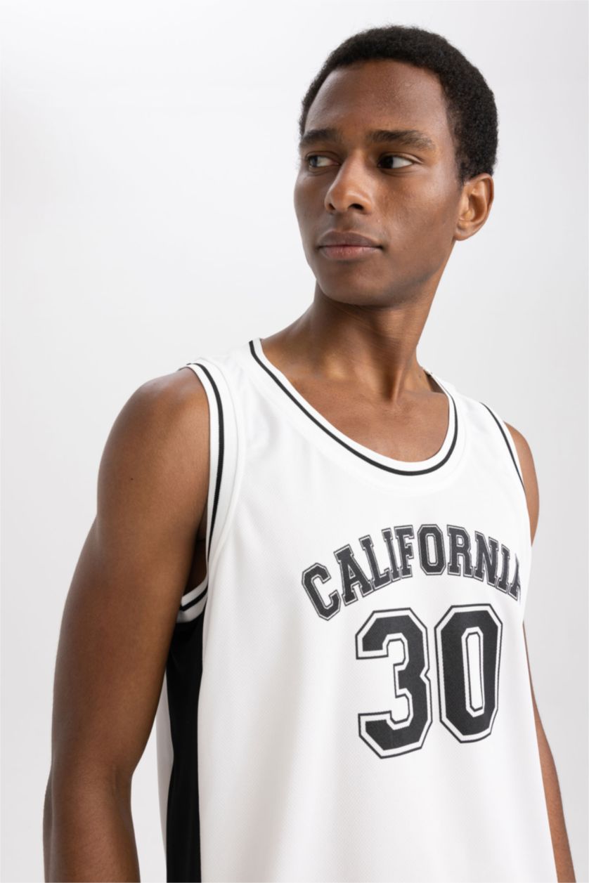 Erkek Beyaz Slım Fıt Atlet