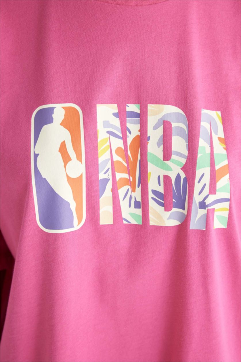 Women Pink Oversize Fit Short Sleeve T-Shirt