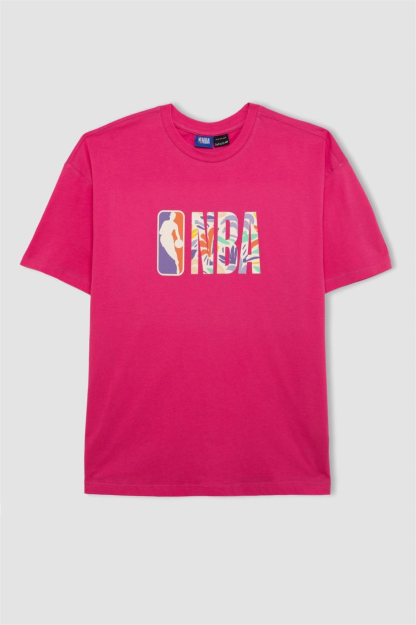 Women Pink Oversize Fit Short Sleeve T-Shirt