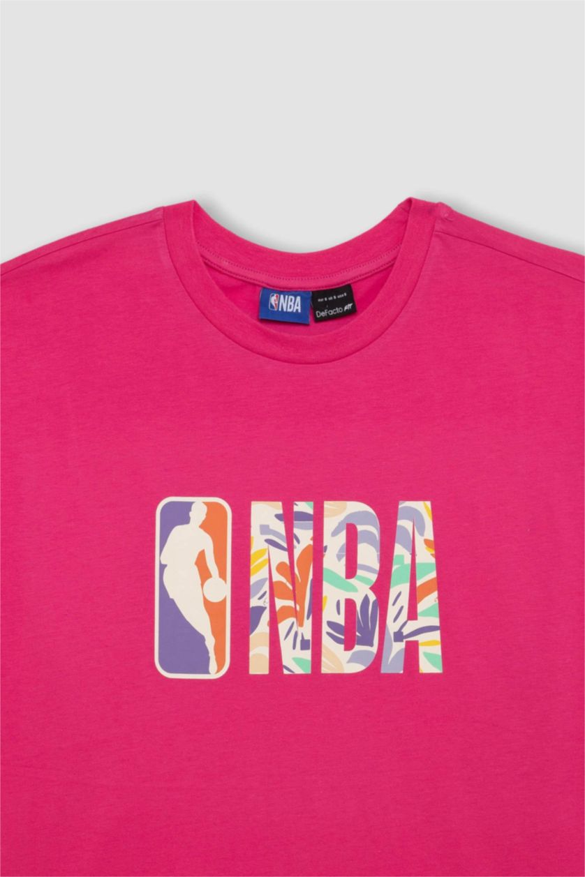 Women Pink Oversize Fit Short Sleeve T-Shirt