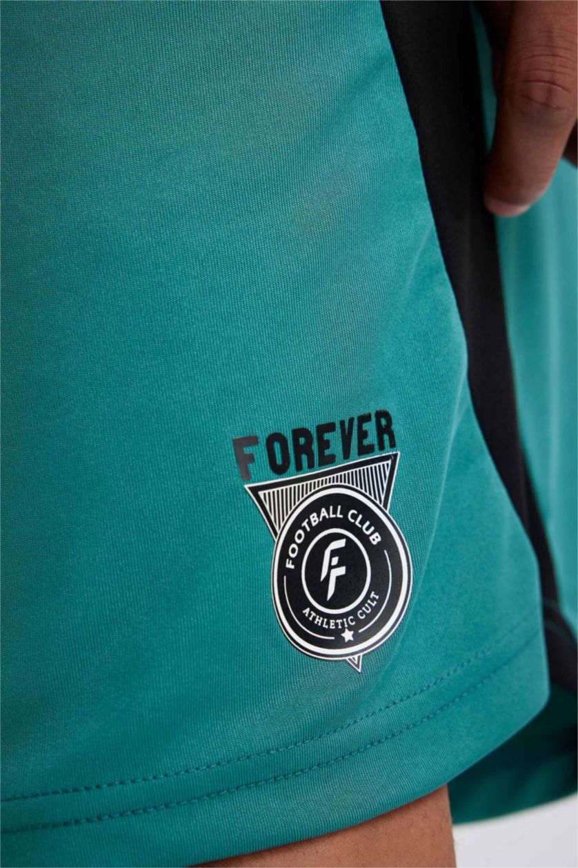 MAN Green Slim Fit Short Leg Shorts