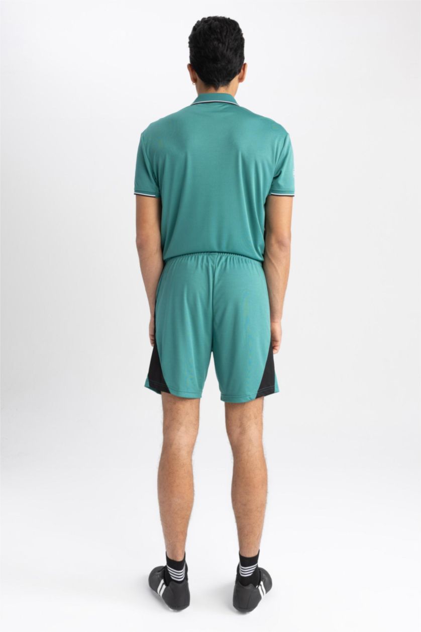 MAN Green Slim Fit Short Leg Shorts
