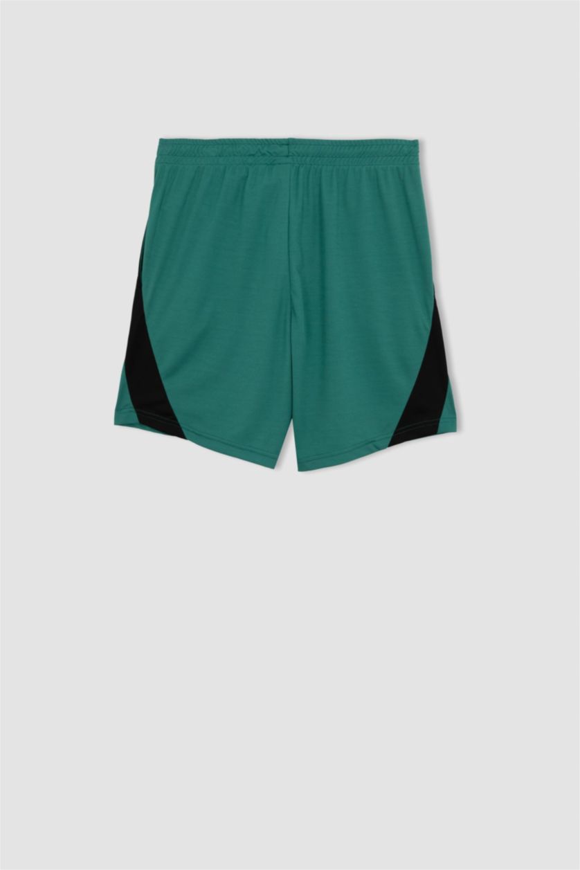 MAN Green Slim Fit Short Leg Shorts