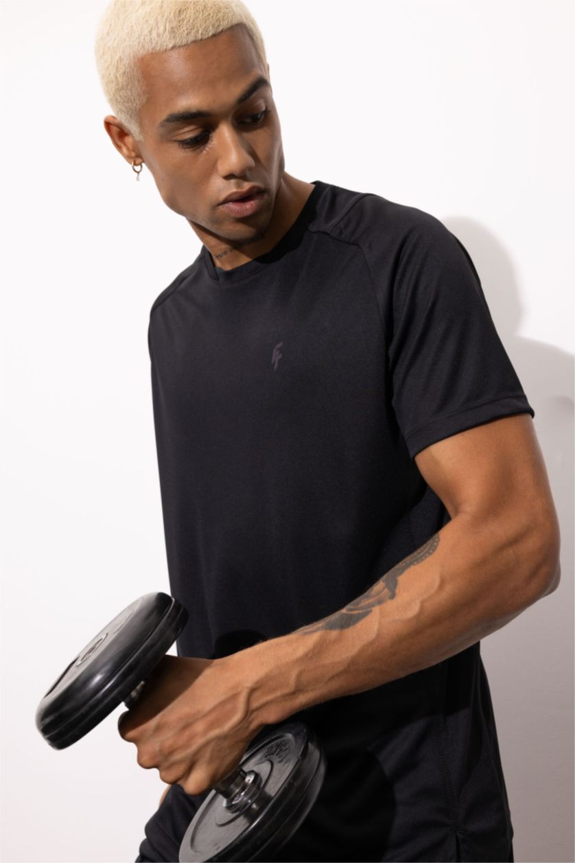 MAN Black Standard Fit Short Sleeve T-Shirt