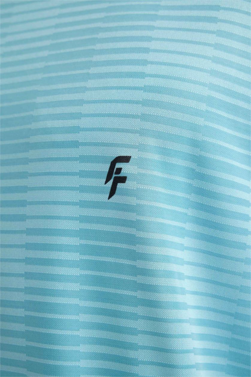 MAN Blue DeFactoFit Standard Fit Crew Neck T-Shirt