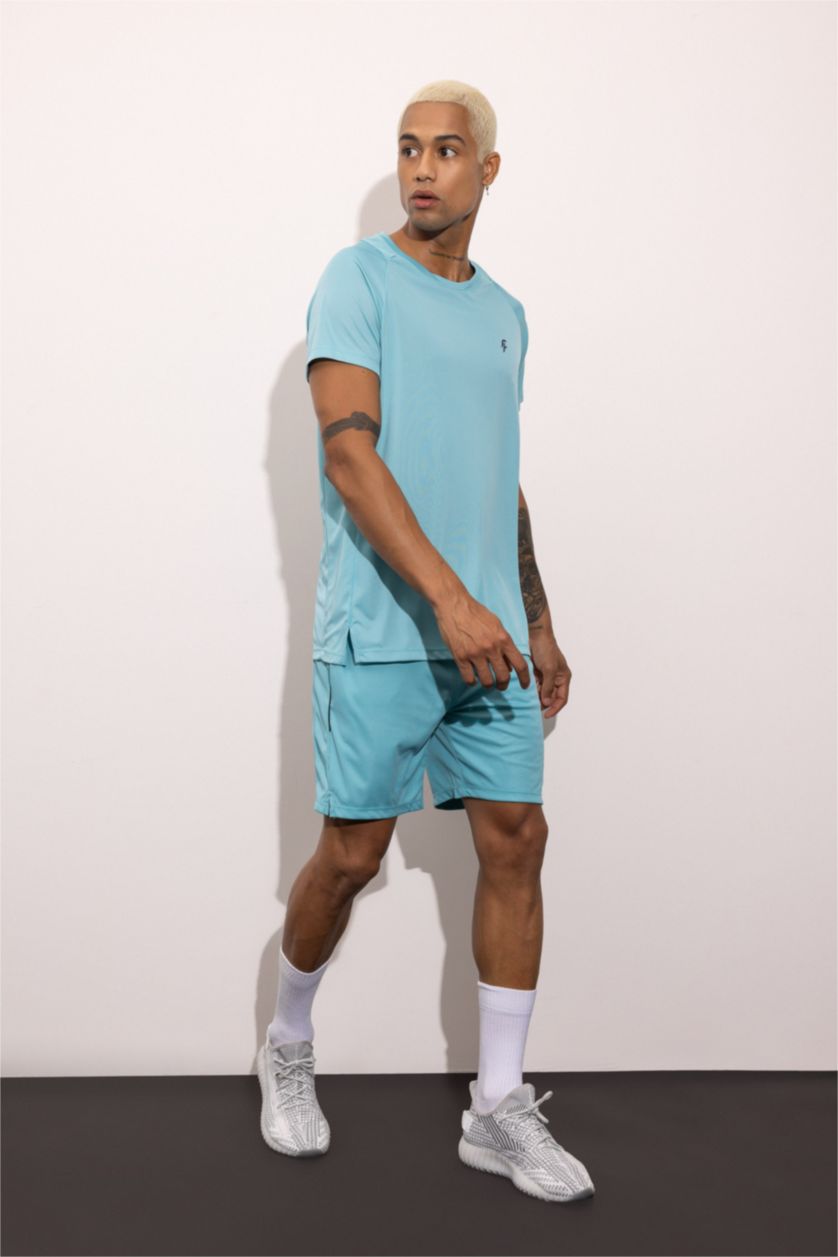 HOMME Bleu Short Coupe Slim