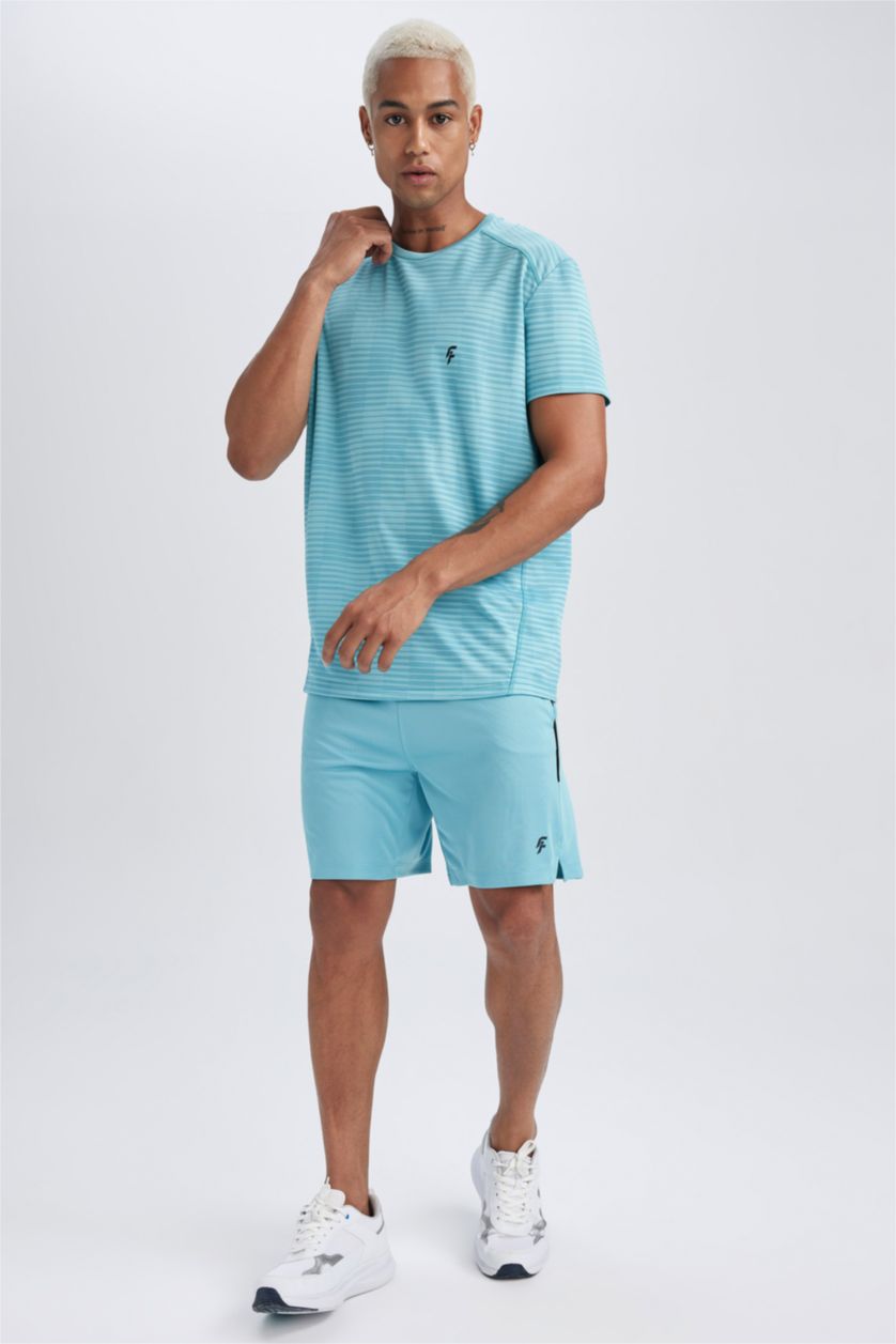HOMME Bleu Short Coupe Slim