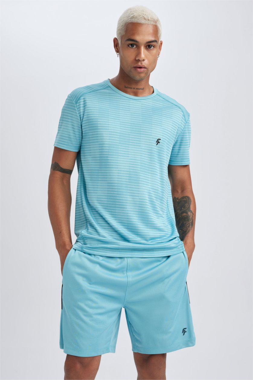 HOMME Bleu Short Coupe Slim