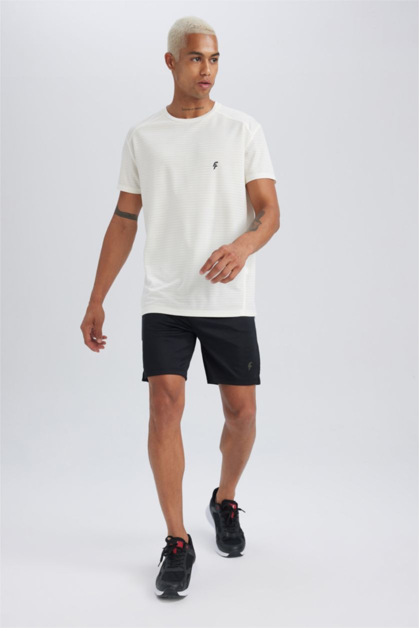 MAN Black Slim Fit Short Leg Shorts