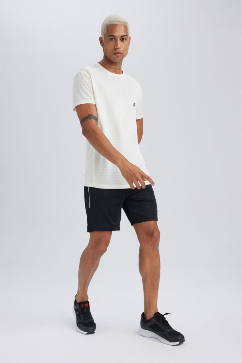 MAN Black Slim Fit Short Leg Shorts