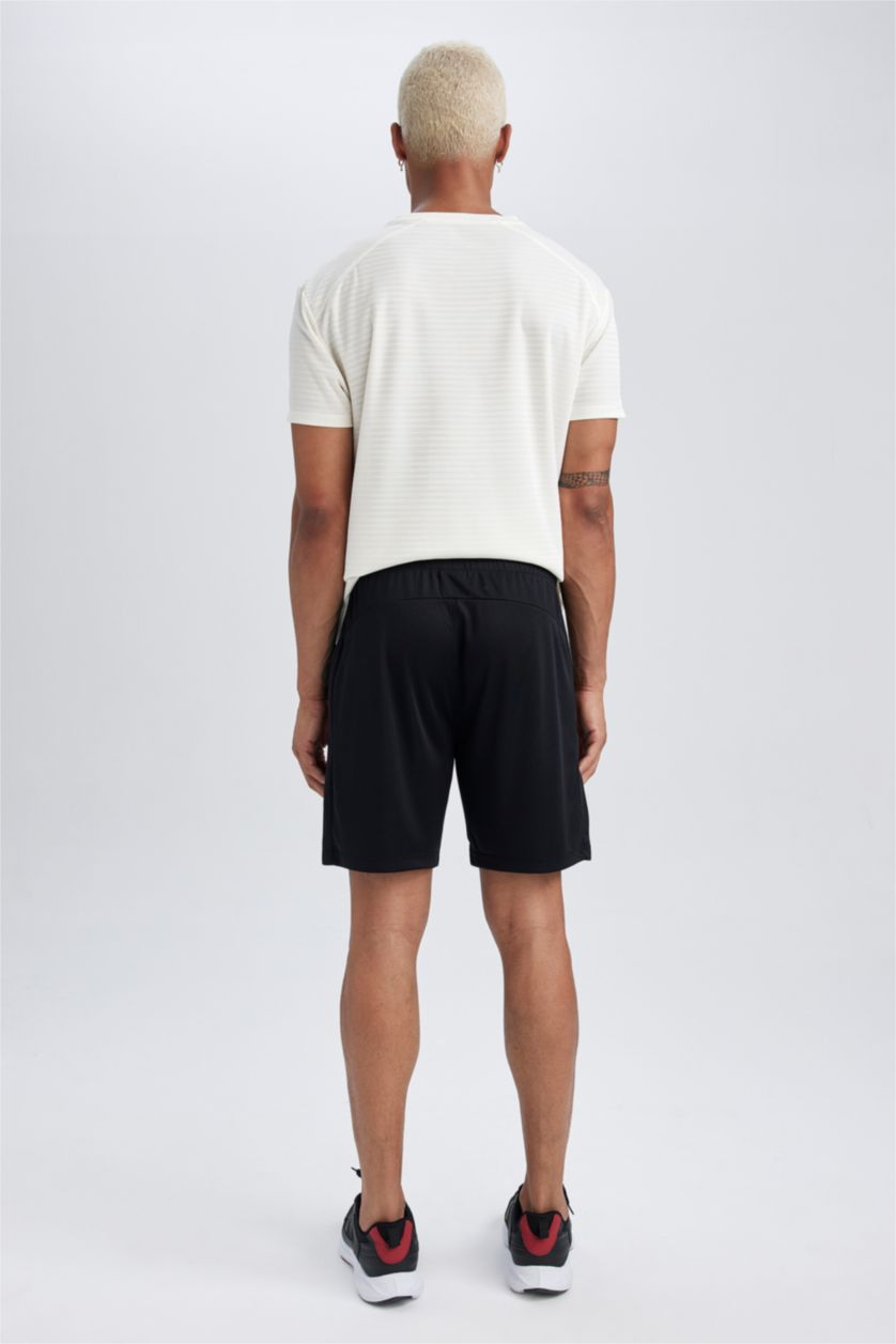 MAN Black Slim Fit Short Leg Shorts