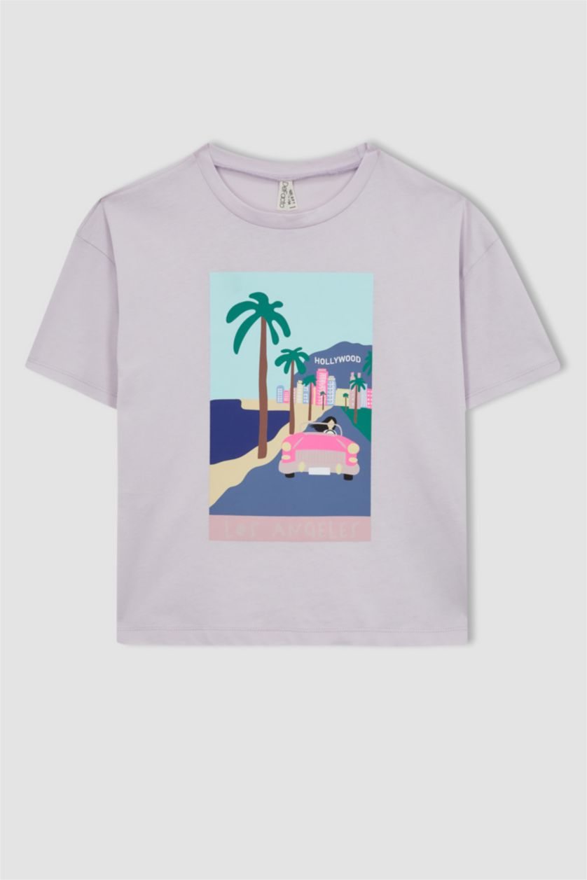 Девочки и подростки Розовый Футболка с коротким рукавом для девочек