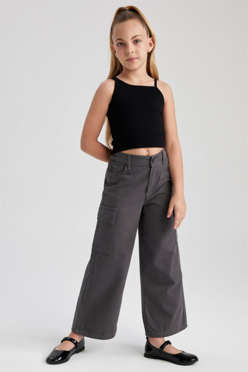 GIRLS & TEENS Black Girl Crop Camisole Tank Top