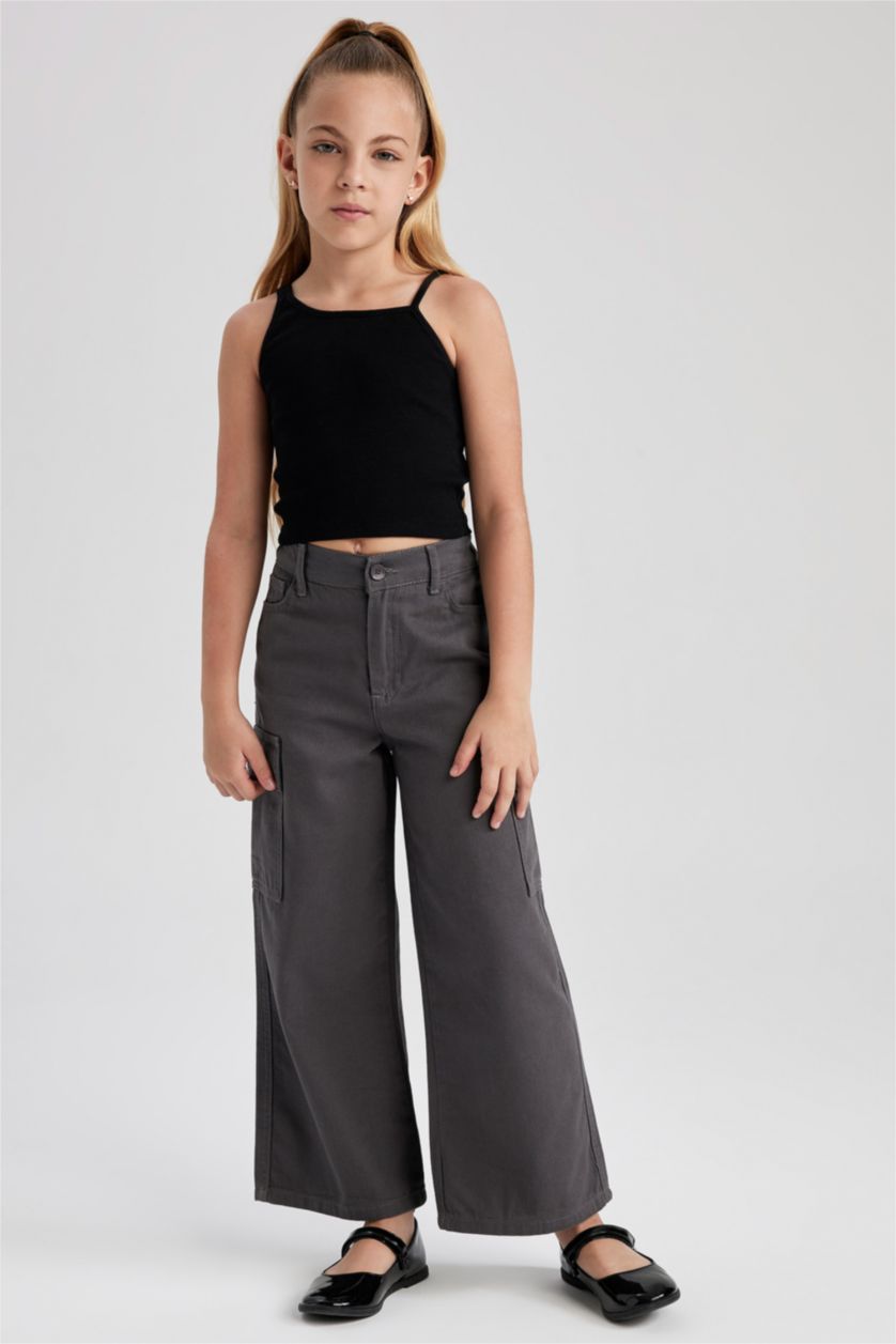 GIRLS & TEENS Black Girl Crop Camisole Tank Top